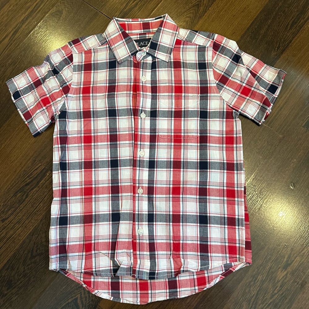 Boys Plaid Button Down